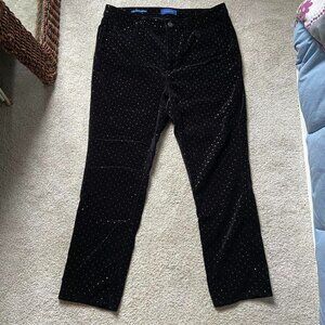 Talbots Velvet Polkadot Trousers sz 14p